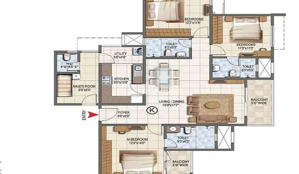Featured Image of Godrej Epoque 3.5 BHK Floor Plan