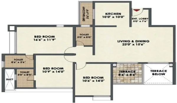 Featured Image of Godrej Epoque 3.5 BHK Apartment Floor Plan