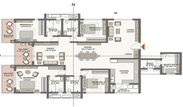 Featured Image of Godrej Epoque 4 BHK Apartment Floor Plan